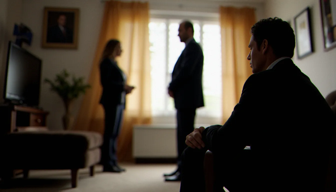 Deux silhouettes illustrant une relation de confiance et de hiérarchie consentie, typique d'une dynamique entre maîtresse et soumis