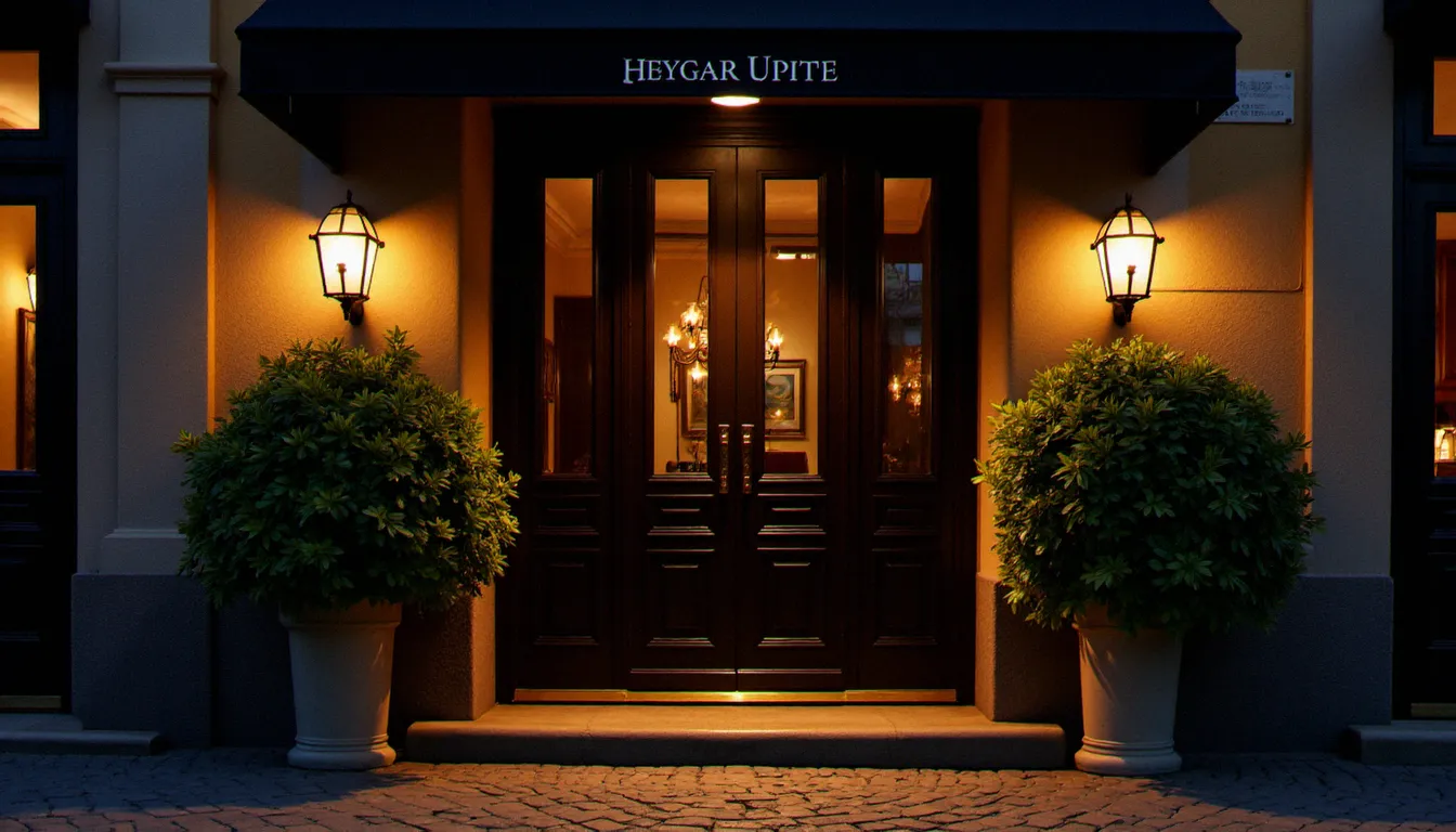 Entrée discrète d'un club privé la nuit, illustrant les différents types de lieux où se tiennent des soirées BDSM en France