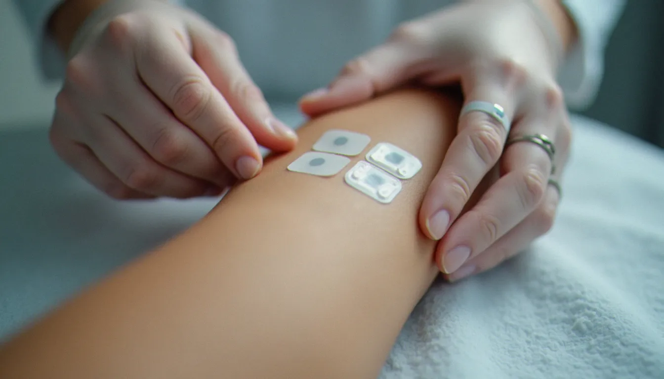 Application soigneuse des électrodes de stimulation sur la peau