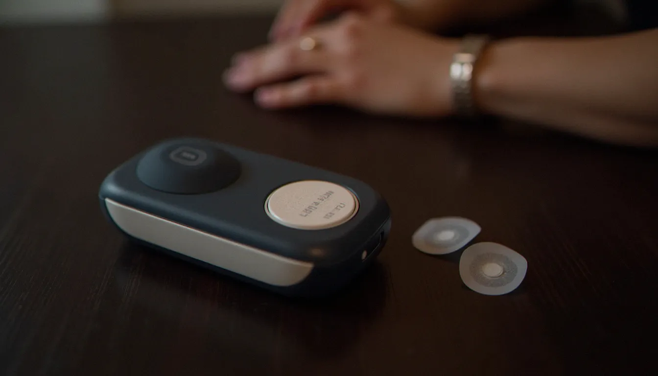 Appareil de stimulation électrique bdsm avec électrodes sur fond sombre